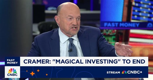 Jim Cramer: 'Year of magical investing' coming to an end