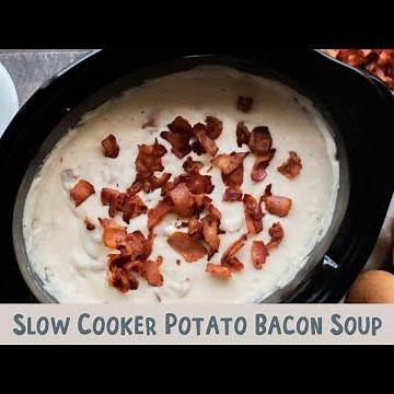 🥔🥓 Slow Cooker Potato Bacon Soup – Creamy & Comforting 🥓🥔