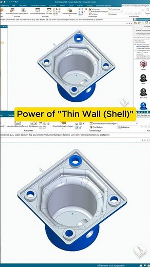 #1 How to Use the Thin Wall (Shell) Command | Solid Edge Tutorial