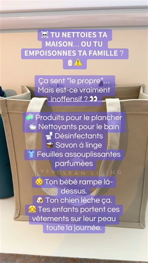 ☠️ 𝗧𝗨 𝗡𝗘𝗧𝗧𝗢𝗜𝗘𝗦 𝗧𝗔 𝗠𝗔𝗜𝗦𝗢𝗡… 𝗢𝗨 𝗧𝗨 𝗘𝗠𝗣𝗢𝗜𝗦𝗢𝗡𝗡𝗘𝗦 𝗧𝗔 𝗙𝗔𝗠𝗜𝗟𝗟𝗘 ? 🧴⚠️ Ça sent “le propre”… Mais est-ce vraiment inoffensif ? 👀 🧼 Produits pour le plancher 🛁 Nettoyants pour le bain 🚽 Désinfectants 🧺 Savon à linge 👕 Feuilles assouplissantes parfumées 👶 Ton bébé rampe là-dessus. 🐶 Ton chien lèche ça. 👧 Tes enfants portent ces vêtements sur leur peau toute la journée. #pourtoi #produitsnaturels #perturbateurendocrinien #CleanLiving #SantéNaturelle