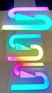 #solid acrlic neon sign with RGB programming