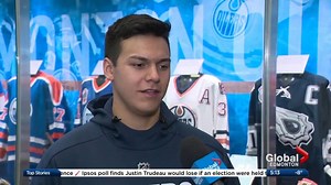 Special debut for Oilers defenceman Ethan Bear