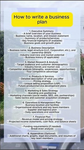 How to write a business plan
