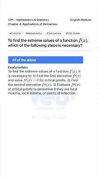 Finding Extreme Values in Calculus 12th Math