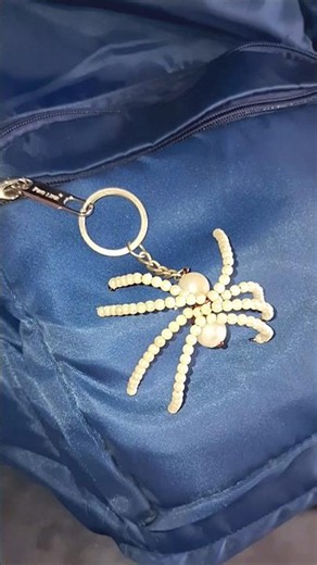 How to Make a Pearl Spider Keychain DIY 🕷️✨
