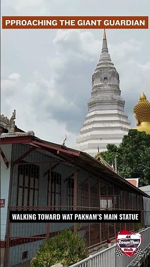 Bangkok’s Sacred Giant |Wat Paknam Buddha from the Riverside Path|Hidden Temple Route 4K #4kcitywalk
