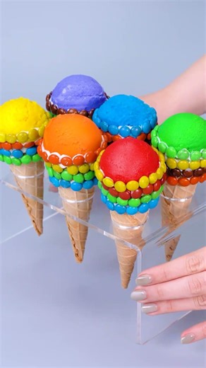 Perfect Rainbow Cone 🍦🌈 #shorts #icecream