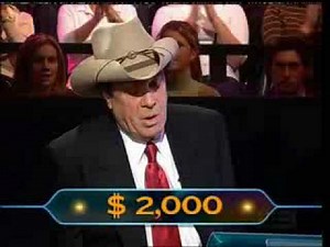 Molly Meldrum & Red Symons 'Who Wants To Be A Millionaire'...very tense. 500K on the line.