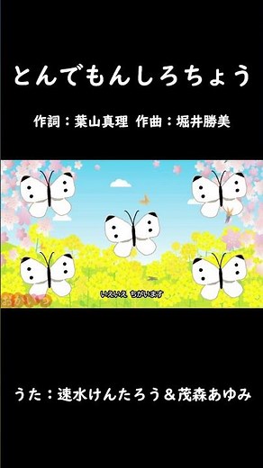 とんでもんしろちょう（おかあさんといっしょ）／速水けんたろう＆茂森あゆみ #おかあさんといっしょ #とんでもんしろちょう #速水けんたろう #茂森あゆみ
