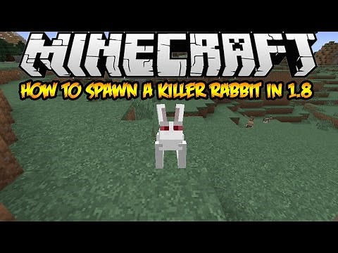 How To Spawn A Killer Rabbit in Minecraft 1.8 RABBIT OF CAERBANNOG!