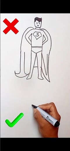 Easy Superman Drawing Tutorial #drawing #supermanshorts #superheroes #easydrawings