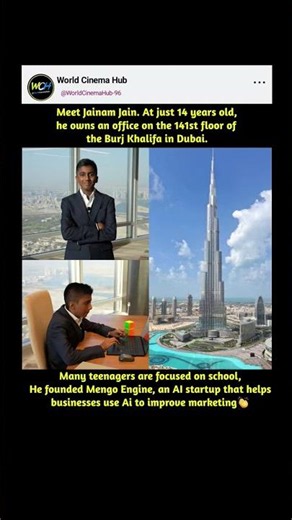 Indian-origin teen prodigy Jainam Jain has taken the tech and startup world by storm,🔥 #dubai