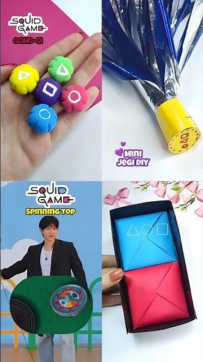 How to make All the DIY games from squid game #shorts #squidgame #diy #craft #challenge