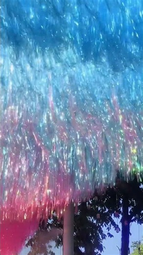 Pink and Blue Outdoor Sky Installation | Custom Commercial Art Installation