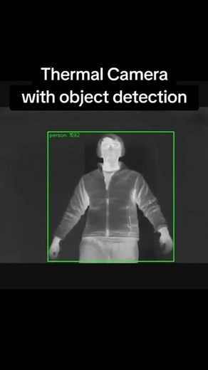Raspberry Pi Thermal camera view from my initial testing #raspberrypi #thermalcamera #ai