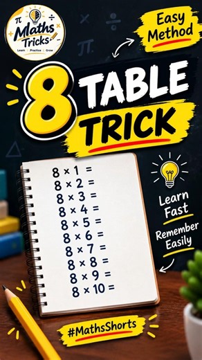 table of 8| 8 ka table| 8 table tricks| 8 ka pahada| #shorts #maths #trending #tricks #viral