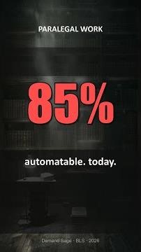Paralegals: 85% of your job is now automatable. Here's what survives.