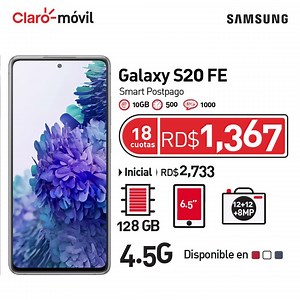 1.2M views · 5.2K reactions | Prepárate para disfrutar de uno de los mejores Smartphones de este año 朗 y descubre el nuevo Galaxy S20 FE, con su cámara de tres lentes, gran pantalla y batería que dura todo el día. ¡Disponible ya y acompañado de regalos increíbles!  | Claro RD | Facebook