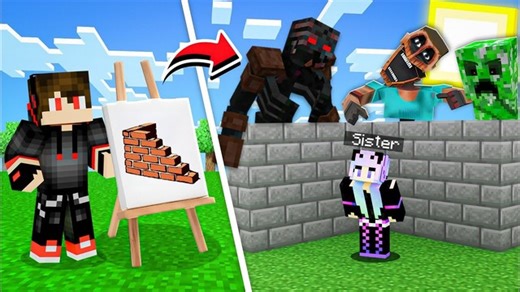 Minecraft But Draw To Survive Challenge !! | Mc flame