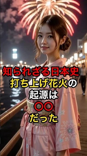 知られざる日本史 打ち上げ花火の起源は〇〇だった #歴史 ＃昔話 ＃戦国