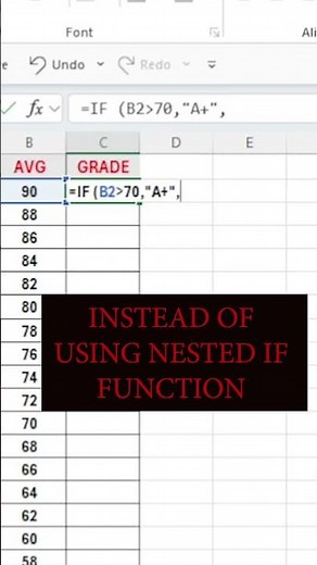 top Using Nested IFs! Use VLOOKUP Instead 🔥 | Excel Shortcut Tip