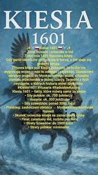 ✨⚔️🇵🇱Kiesia 1601 🇵🇱⚔️✨– Zima, husaria i ucieczka w lód Gdy garść obrońców zmienia się w burzę