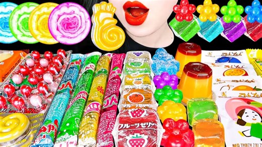 【Hongyu】0129更新中字||彩色糖果拼盘/乐高酥糖/占卜糖豆/焦糖布丁||咀嚼音/ASMR