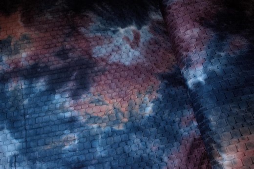 Honeycomb Knit Fabric by the Yard | Multi/veesh Blue Tie Dye | Poly/spandex Blend - Etsy