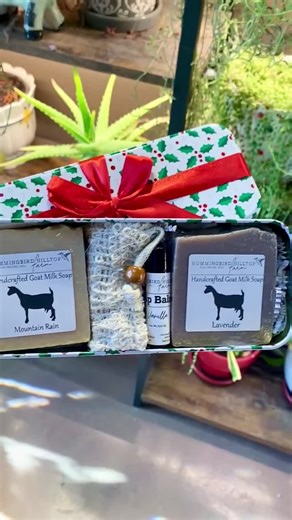 Christmas Goat Milk Soap Gift Set – Holiday Tin, Self Care Basket - Etsy