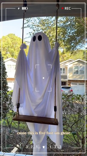 Hanging Ghost for Outdoor Halloween Decor