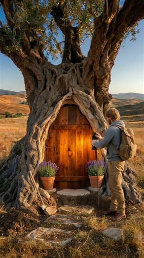 This Ancient Hollow Olive Tree Was Hiding a SECRET Room Below 😱🫒 #diy