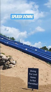 Epic Water slide CRASH #shorts #water #slide #summer #adventure #epic