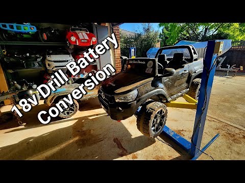 18v drill battery conversion for kids car