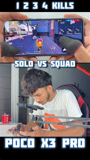 79K views · 1.1K reactions | 3 finger handcam gameplay solo vs squad poco x3 pro 60fps 120hz 360hz game turbo SD860 Prosecser 4kr | Pyare Gamer Official | Facebook