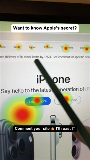 Plerdy on Instagram: "Let me drop some knowledge: Apple builds their banners using the AIDA marketing model, and it works flawlessly. Why? Because every single call-to-action is crystal clear. That's the secret sauce. And here’s a pro tip: You can actually check any website's design effectiveness, for free, using this specific Chrome extension. #ecommerce #onlinebusiness #businessowner #websitetips #developer #webdesigner"