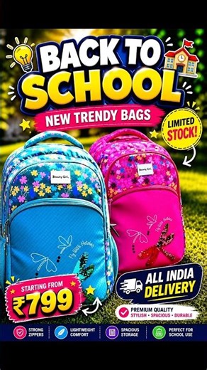 Back to School 🎒 Trendy Kids Backpacks 💖🔥 | New Collection 2026 #shorts