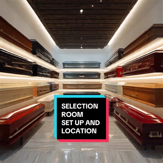 Let’s talk about casket selection room set up and location! #mortician #mortuaryschool #embalmer #tutor #funeraldirector