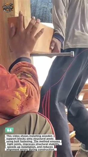 Installing Wooden Support Blocks with Bolt Fastening | Simple & Strong Carpentry