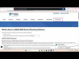 What's New in JAWS, Zoomtext and Fusion 2026