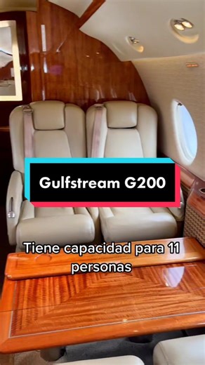 Así es el interior de un jet privado Gulfstream G200 #aviation #fyp #gulfstream #planespotting #businessjet #plane