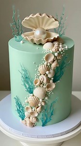 Pearlveil Sanctuary Cake🎂🐚🪸 #fblifestyle #cake #cakedecorating #cakeideas | Angel Carrera