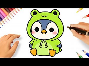 HOW TO DRAW A CUTE PENGUIN EASY STEP BY STEP 🐧