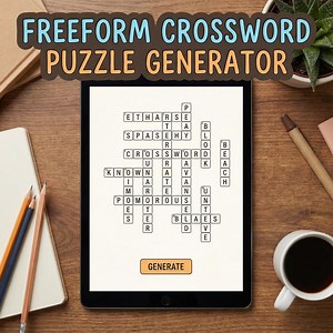 Professional Crossword Generator Tool | Custom Puzzle Maker for Weddings, Classrooms & KDP | Instant Digital Download - Etsy Canada