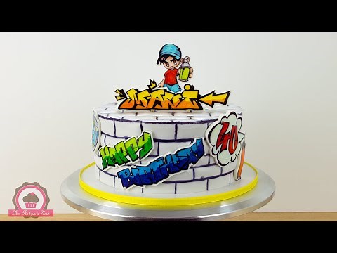 Graffiti Birthday Cake