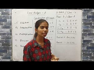 error Analysis -2 ( Class-7)