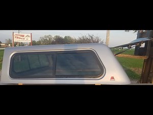 Walk around of used Fiberglass Leer 100XR cab high truck topper for sale. Fits 19-C Ram 1500 5.7 bed