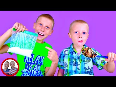 Homemade Ice Cream in a bag| Kids easy DIY Science Experiment To Do At Home With Mike And Jake| STEM