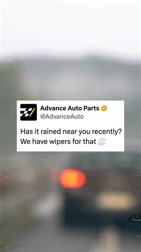 10K views · 34 reactions | ️ Don't let the rain sneak up on you. Make a wiper blade purchase, and we will install them FREE! | Advance Auto Parts | Facebook