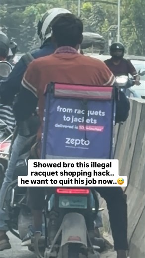 RedGorillas 🦍 on Instagram: "‼️Bro couldn’t fit racquet in the bag..so showed him this👆🏻 Type “redg.app/“ in front of sports product url to instantly find other sellers for it😍 #badminton #yonex #badmintonlovers #bangalore #badmintonplayer"