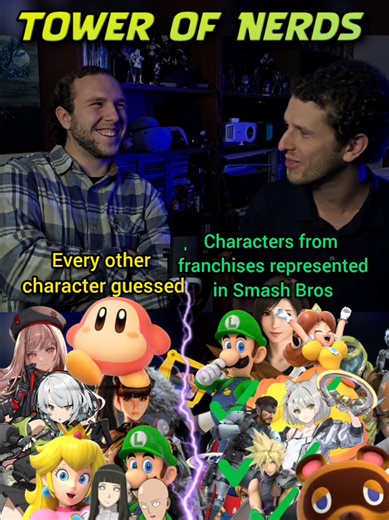 which tower is better?🤔 tower of nerds characters who are guessed, and characters represented in smash bros